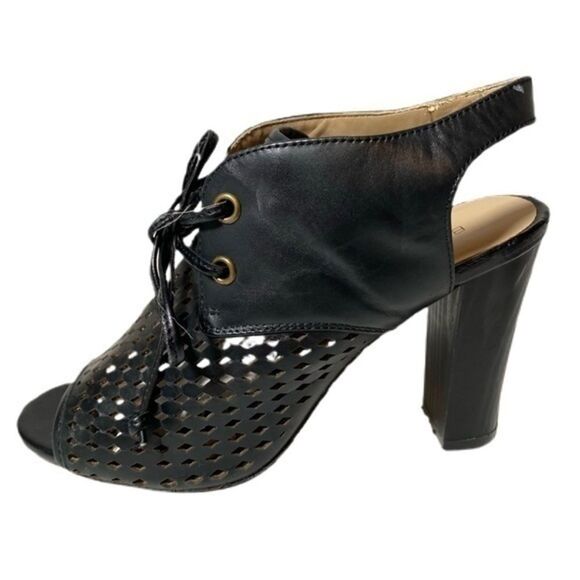 BCBG Generation Leather Open Toe Block High Heels Women’s size 5 - Picture 3 of 5